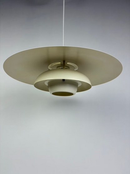 Lampada a sospensione bianca design danese vintage anni 50 [ck2266] misure Ø41