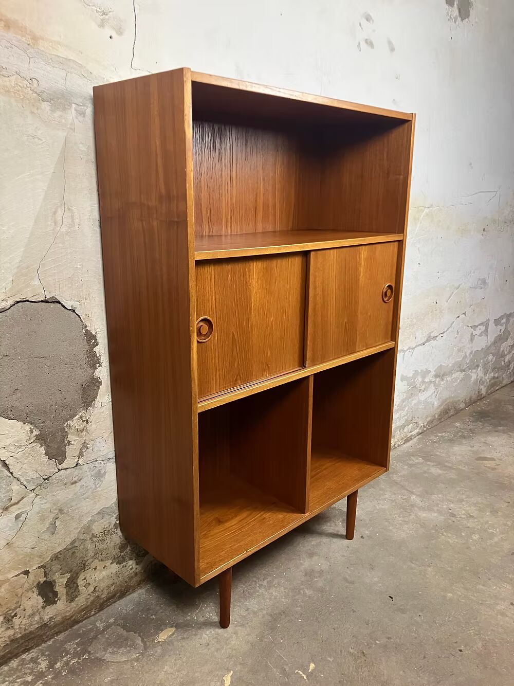 Libreria design danese vintage anni 50 [ck1920] misure L.80 H.129 P.32