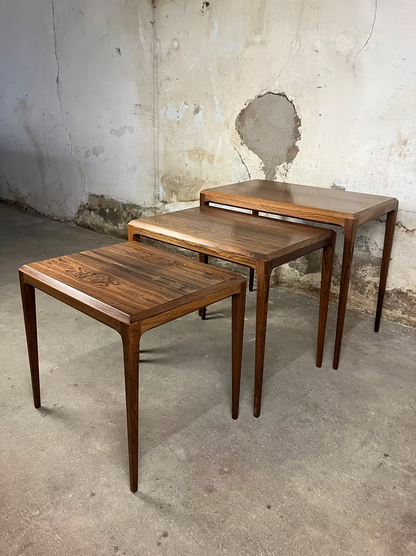Tavolini tris Johannes Andersen design danese vintage anni 50 [ck1853] misure da richiedere