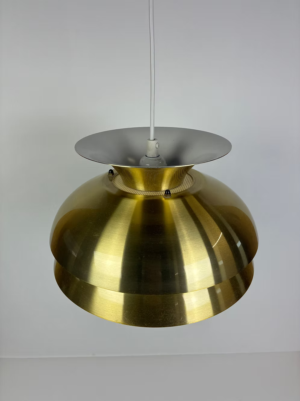 Lampada a sospensione in ottone design danese vintage anni 50 [ck2267] misure Ø30