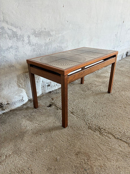 Tavolino palissandro con piastrelle design danese vintage anni 50 | ck2400