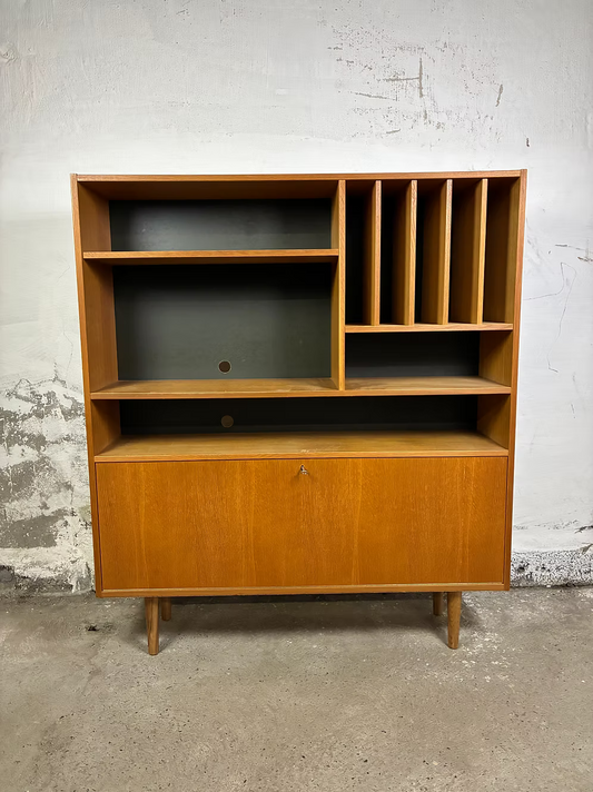Libreria teak design danese anni 50 [ck2268] | misure L.122 H.140 P.29