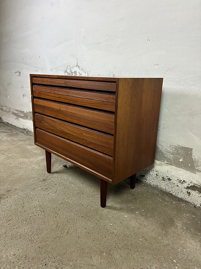 Cassettiera 5 cassetti danese anni 50 [ck2142] | palissandro 80cm