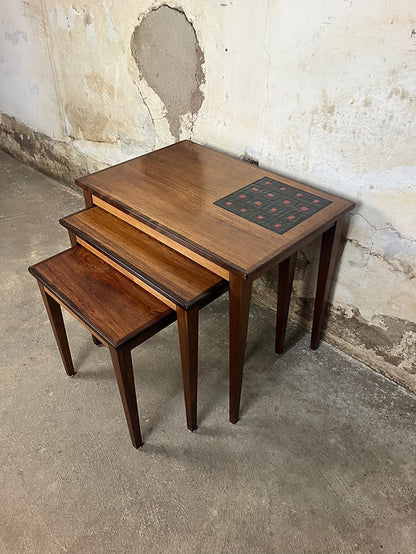 Tavolini tris design danese vintage anni 50 [ck1784] misure da richiedere