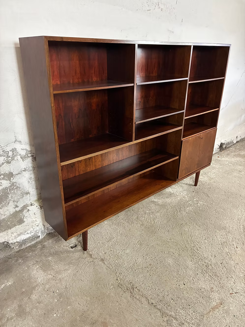 Libreria grande Omann Jun palissandro design danese anni 60 [ck2071] | misure L.179 H.140 P.29