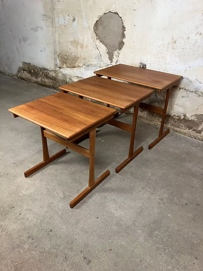 Tavolini tris design svedese vintage anni 50 [ck1973] misure da richiedere