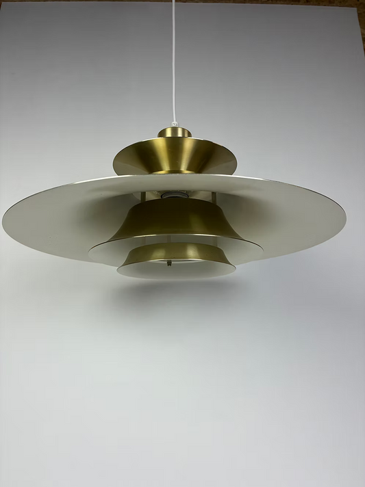 Lampadario in ottone Frandsen design danese vintage anni 50 [ck2253] misure Ø47