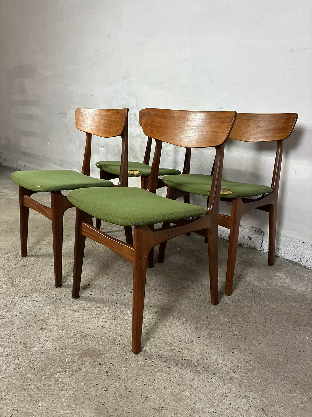 Set 4 Sedie teak design Schønning & Elgaard vintage anni 50 | ck2543