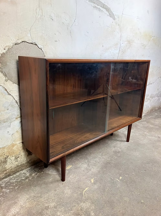 Libreria vetrina palissandro design danese anni 50 [ck1828] misure L.110 H.77 P.27