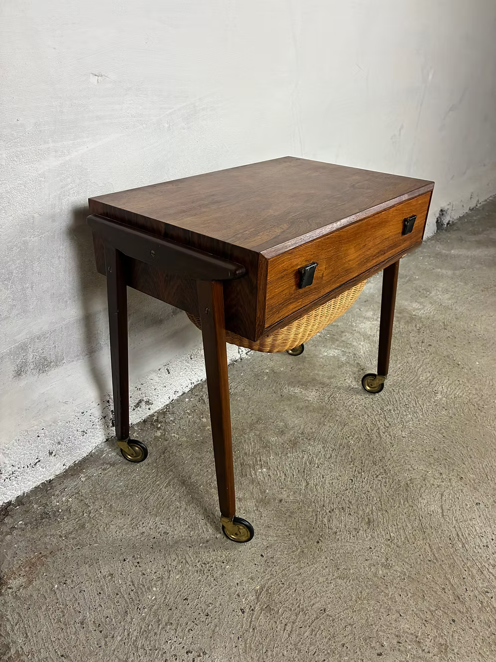 Porta lana palissandro design danese vintage anni 50 | ck2438