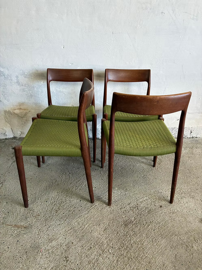 Set 4 Sedie model. 77 NO Møller design danese vintage anni 60 | ck2408