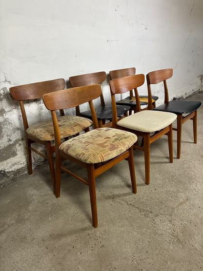 Set 6 Sedie Findahl design danese vintage anni 50 | ck2277