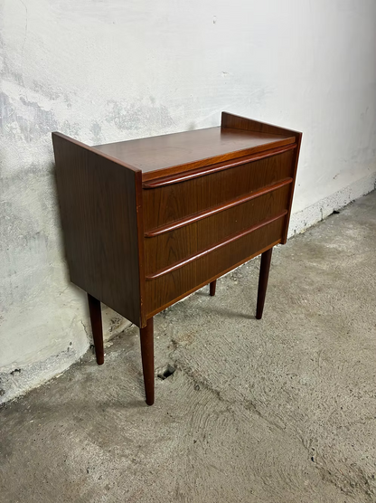 Comodino piccola 3 cassetti teak danese | ck2530