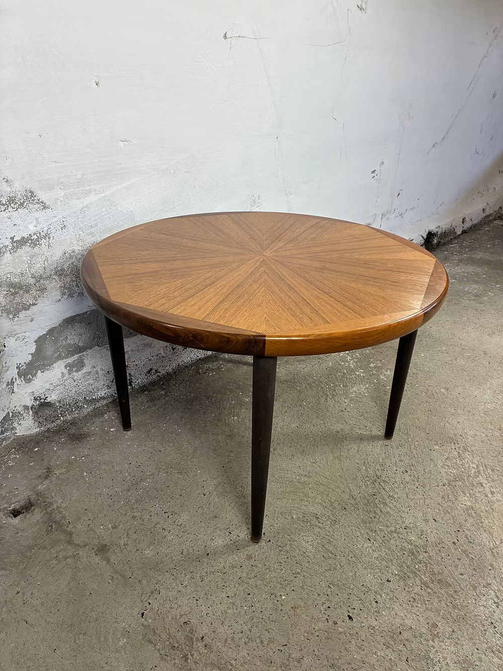 Tavolino rotondo design anni 50 [ck2112] | palissandro 90cm