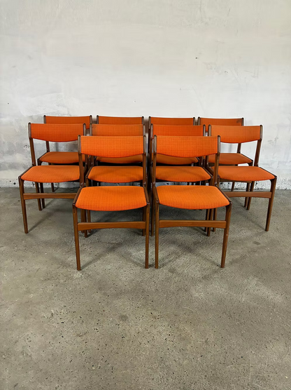 Set 10 sedie Erik Buch design danese vintage anni 60 | ck2443