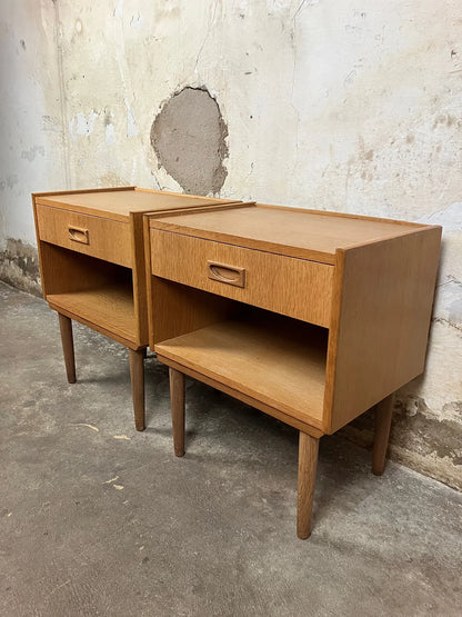 Comodini coppia design danese vintage anni 50 [ck1701] misure L.48 H.33 P.55
