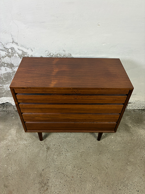 Cassettiera 5 cassetti danese anni 50 [ck2142] | palissandro 80cm