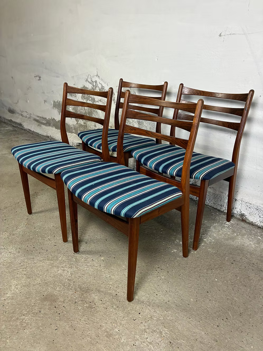 Set 4 Sedie palissandro design danese vintage anni 60 | ck2285