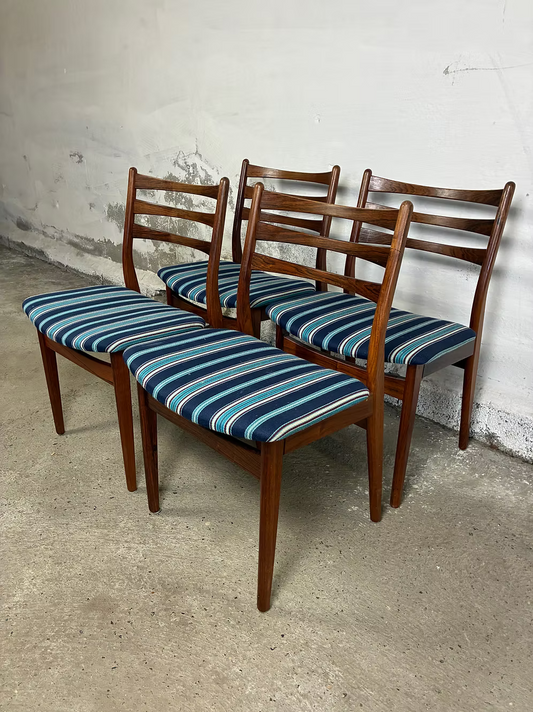Set 4 Sedie palissandro design danese vintage anni 60 | ck2285