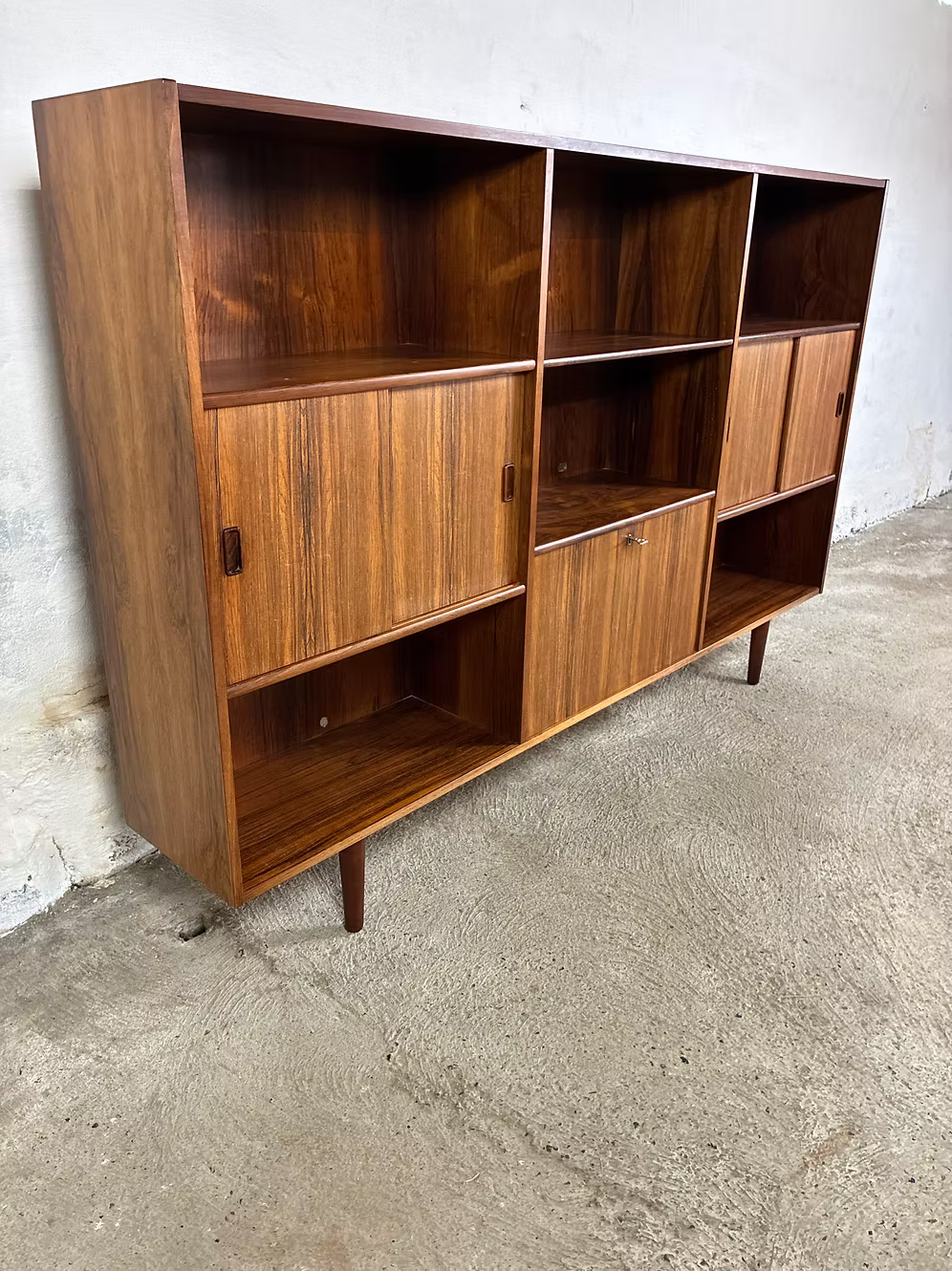 Libreria palissandro 190cm design danese anni 50 | ck2547