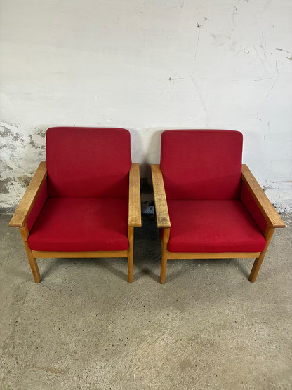 Coppia poltroncine quercia design danese anni 50 | ck2281