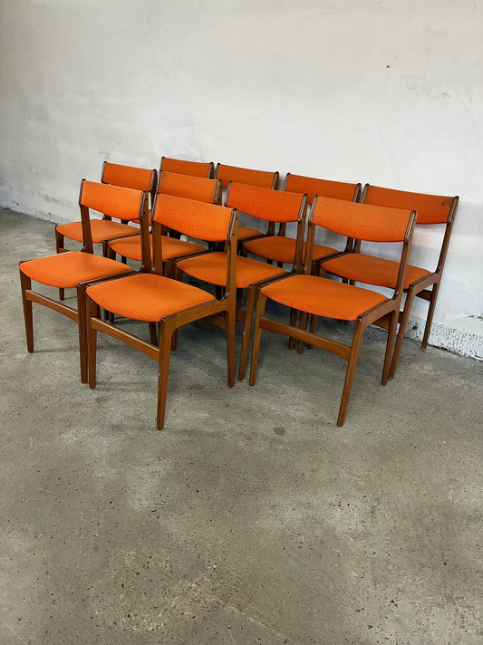 Set 10 sedie Erik Buch design danese vintage anni 60 | ck2443