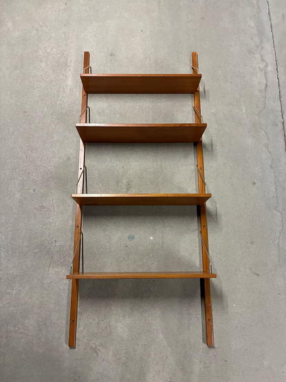 Libreria parete design danese anni 50 [ck2146] | teak 198cm