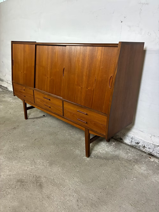 Credenza teak design danese vintage anni 50 [ck2125] | 3 ante 180cm