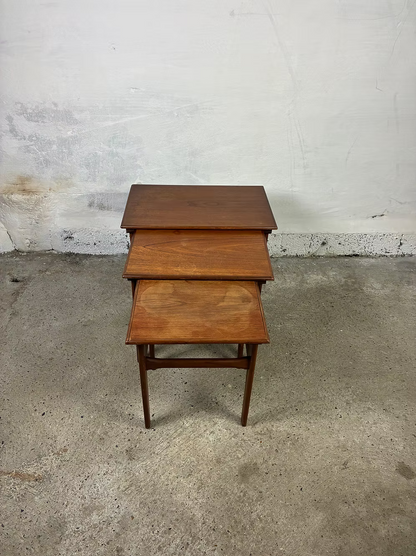 Tavolini tris Poul Hundevad design danese vintage anni 50 | ck2437