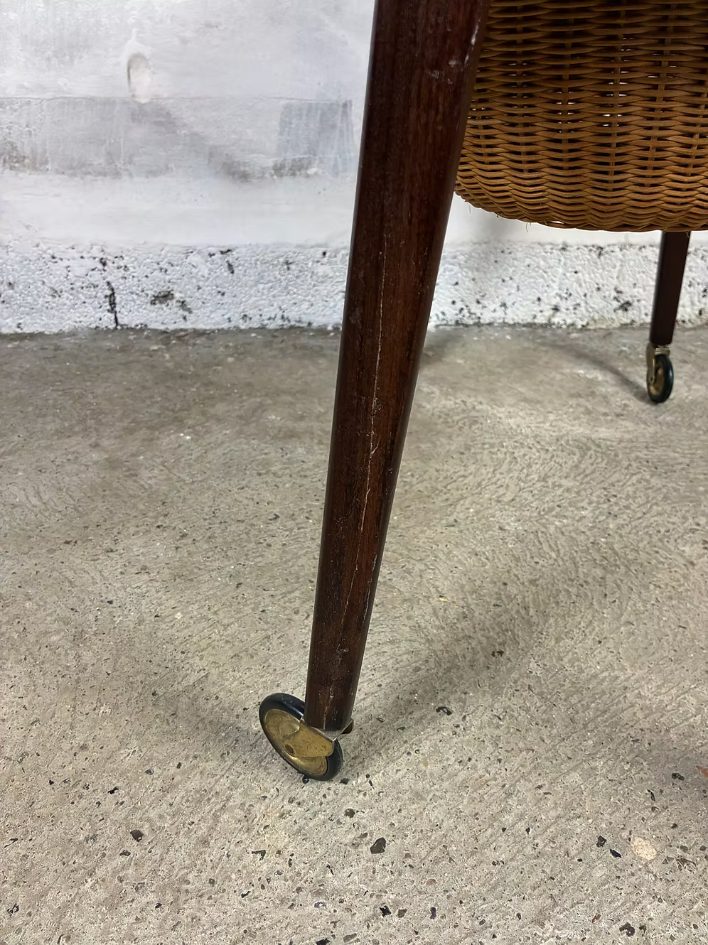 Porta lana palissandro design danese vintage anni 50 | ck2438