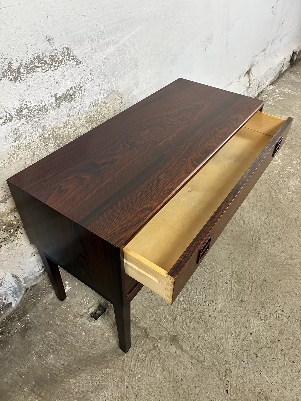 Cassettiera 2 cassetti danese anni 50 [ck2115] | palissandro 75cm