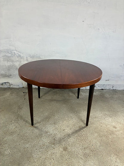 Tavolo tondo Kai Kristiansen palissandro design danese vintage 1960 | ck2545