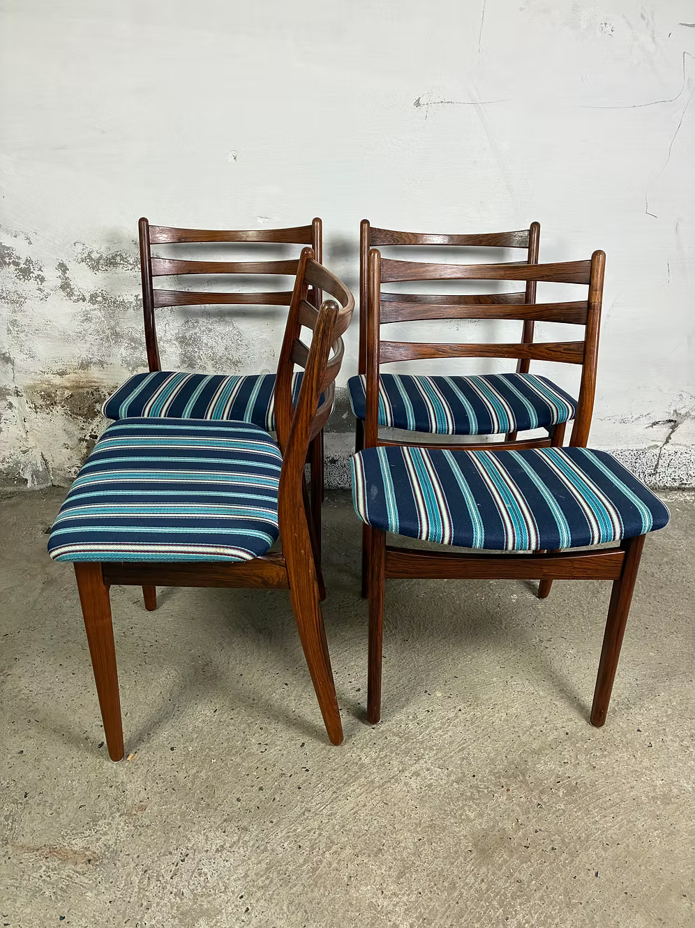 Set 4 Sedie palissandro design danese vintage anni 60 | ck2285