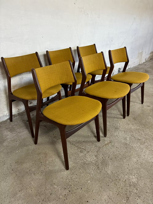 Set 6 sedie Mod.310  Erik Buch design danese vintage anni 60 | ck2470