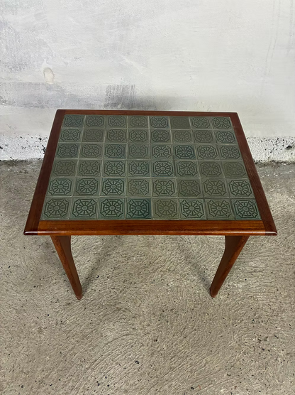Tavolino teak con piastrelle design danese vintage anni 50 | ck2394