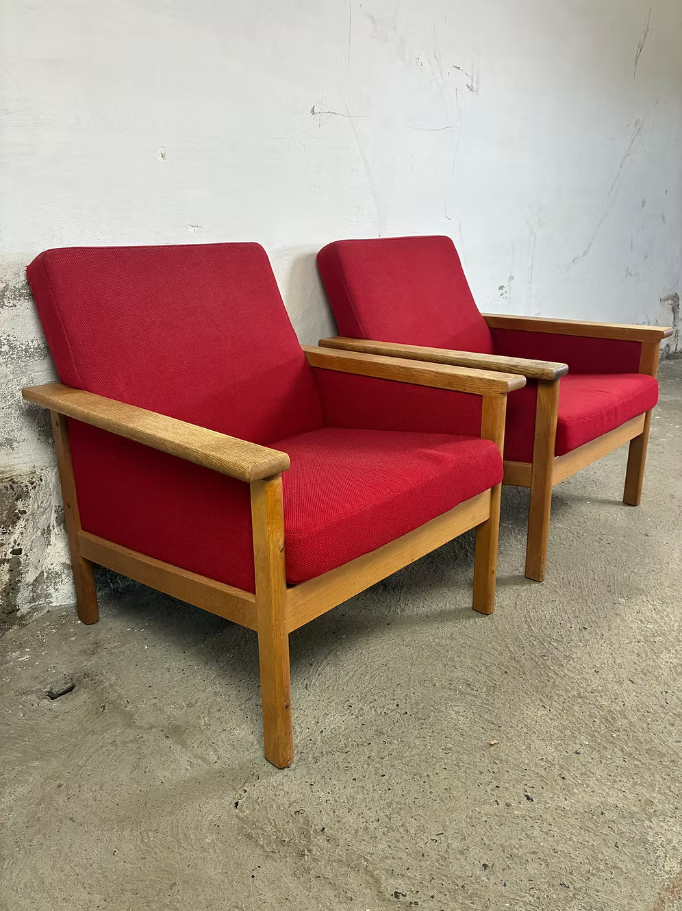 Coppia poltroncine quercia design danese anni 50 | ck2281