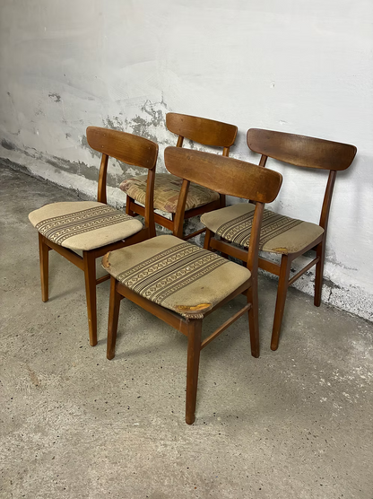 Set di 4 sedie Findahl design danese vintage anni 60 [ck2275]