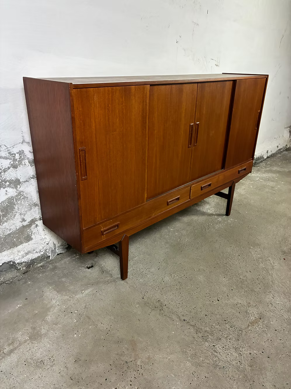 Credenza teak design danese vintage anni 50 [ck2192] | misure L.179 H.114 P.41