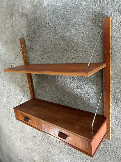 Libreria parete teak design danese anni 50 | ck2442