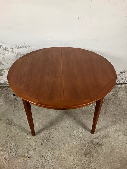 Tavolo rotondo design danese vintage anni 60 [ck2004] misure L.113 +3x50