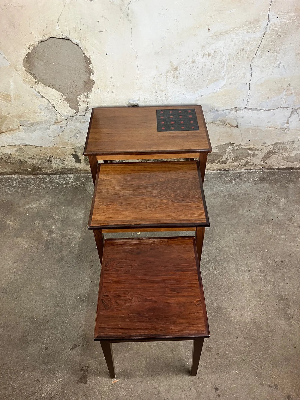 Tavolini tris design danese vintage anni 50 [ck1784] misure da richiedere