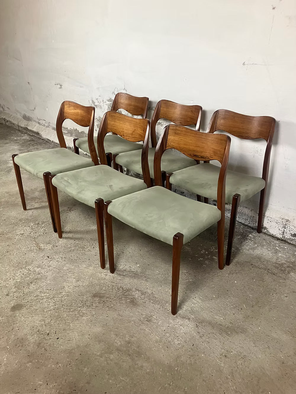 Sedie "Model 71" No Møller design danese vintage anni 60 [ck2006] misure da richiedere