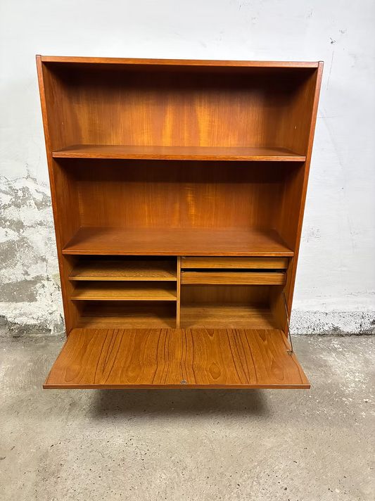 Libreria credenza teak design danese anni 50 [ck2246] | misure L.90 H.125 P.30