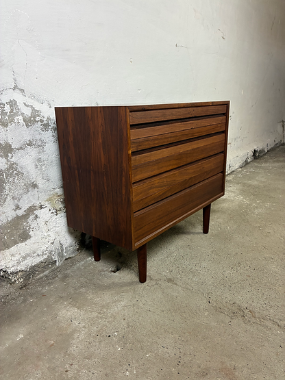 Cassettiera 5 cassetti danese anni 50 [ck2142] | palissandro 80cm