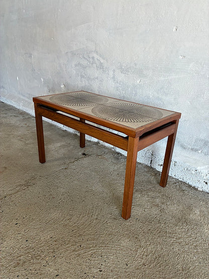 Tavolino palissandro con piastrelle design danese vintage anni 50 | ck2400