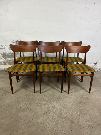 Set di 6 sedie teak design danese vintage anni 60 [ck2251]