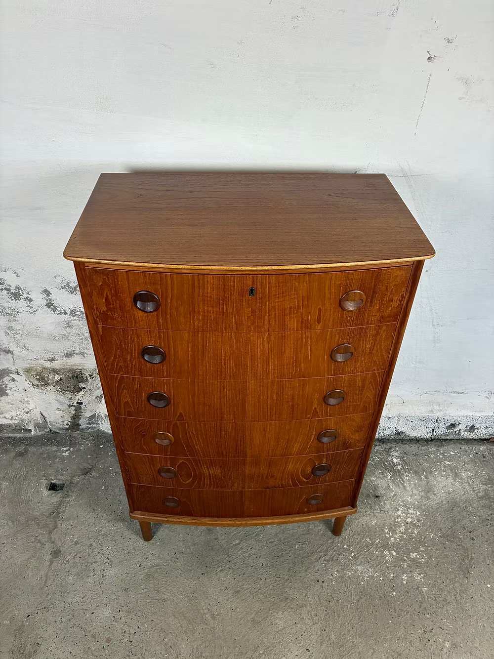 Cassettiera teak design danese anni 50 [ck2111] | 6 cassetti 111cm