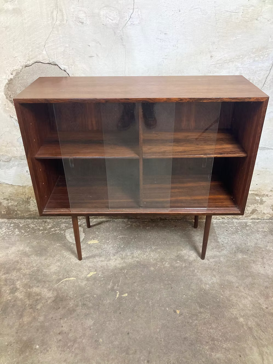 Libreria vetrina palissandro design danese anni 50 [ck1494] misure L.85 H.80 P.32