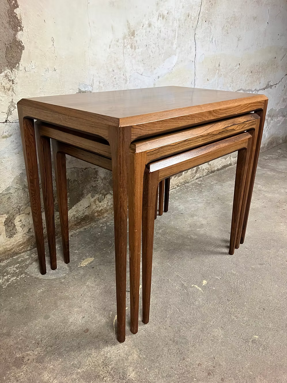 Tavolini tris Johannes Andersen design danese vintage anni 50 [ck1853] misure da richiedere