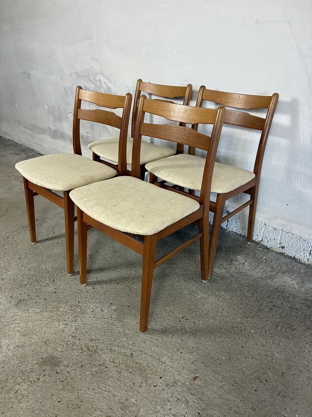 Set 4 Sedie teak design vintage anni 50 | ck2498